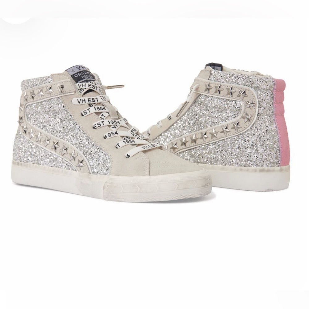 Vintage Havana Ray Silver Glitter Sneakers